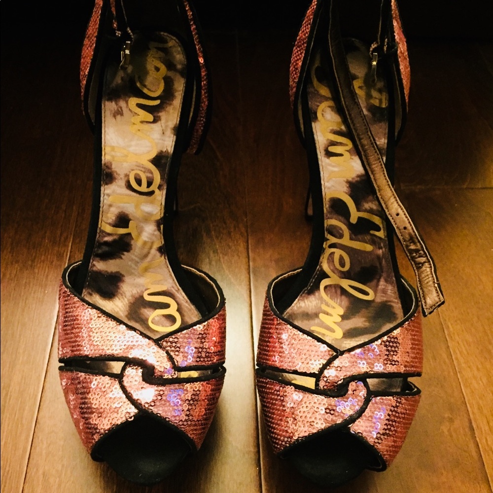 Sam Edelman Evening Sandal Paisley In Rose Gold 10